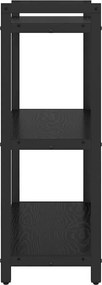 vidaXL Ράφι Βιβλίων Μαύρη Οξυά 60 x 30 x 85 cm Επεξεργασμένο ξύλο