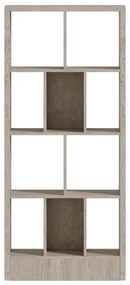 Βιβλιοθήκη Dividre pakoworld sonoma oak μελαμίνης 80x30x181εκ