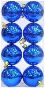 Σετ/8 τεμ. Χριστουγεννιάτικες Μπάλες Μπλέ 6cm 236445
