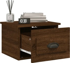 vidaXL Κομοδίνο Επιτοίχιο Καφέ Δρυς 41,5 x 36 x 28 εκ.