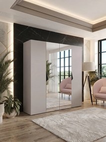 Ντουλάπα Sandi 200 Τετράφυλλη-Κασμίρ-Με καθρέπτη