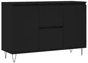 vidaXL Μπουφές Μαύρος 101,5 x 35 x 70 εκ. από Επεξεργασμένο Ξύλο