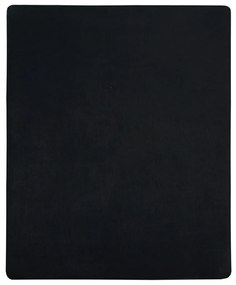 Σεντόνια με Λάστιχο 2 τεμ. Μαύρα 90 x 200 εκ. Βαμβακερό Ζέρσεϊ - Μαύρο