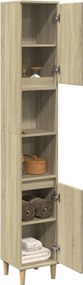 vidaXL Ντουλάπι Μπάνιου Sonoma Δρυς 30x30x190 εκ. Επεξεργασμένο Ξύλο