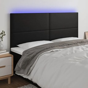 Κεφαλάρι Κρεβατιού LED Μαύρο 160x5x118/128 εκ 3122240