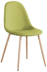 CELINA Καρέκλα Μέταλλο Βαφή Φυσικό, Ύφασμα Πράσινο  45x54x85cm [-Φυσικό/Πράσινο-] [-Μέταλλο/Ύφασμα-] ΕΜ907,3