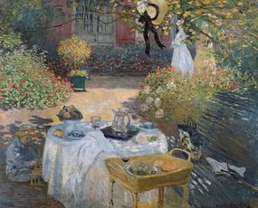 Claude Monet - Αναπαραγωγή The Luncheon: Monet's garden at Argenteuil, c.1873, (40 x 35 cm)