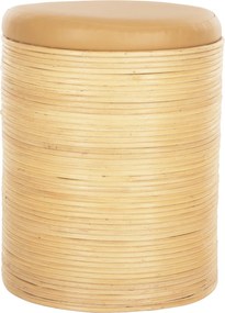 ΣΚΑΜΠΟ MITCH HM9886 ΦΥΣΙΚΟ RATTAN-ΚΑΘΙΣΜΑ ΑΠΟ PU ΜΠΕΖ Φ37x47Υεκ.