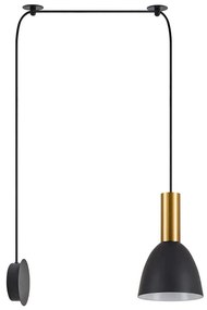 Φωτιστικό Τοίχου Adept Tube 77-8830 50x16x300cm 1xE27 60W Black-Gold Homelighting