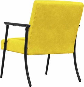 vidaXL Πολυθρόνα Κίτρινο 59 x 75 x 78 εκ Βελούδο