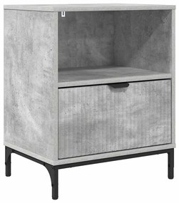 vidaXL Κομοδίνο Γκρι σκυροδέματος 49 x 36 x 61 εκ Επεξεργασμένο ξύλο