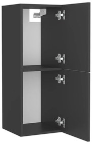 vidaXL Ντουλάπι Μπάνιου Γκρι 30 x 30 x 80 εκ. από Μοριοσανίδα