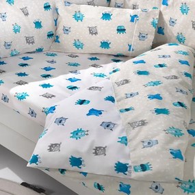 Σεντόνια Κούνιας (Σετ 3τμχ) Saint Clair Monsters Blue