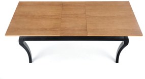 WINDSOR extension table, color: dark oak/black DIOMMI V-PL-WINDSOR-ST-C.DĄB/CZARNY