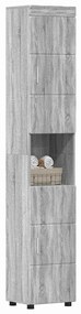 vidaXL Ντουλάπι Μπάνιου με πόρτα TULUM Γκρι sonoma 37 x 31.5 x 203 εκ