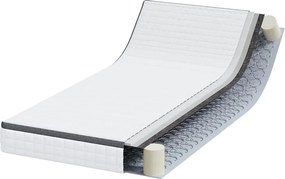 vidaXL Στρώμα Μέτρια μαλακό 90 x 190 cm Λευκό και Γκρι