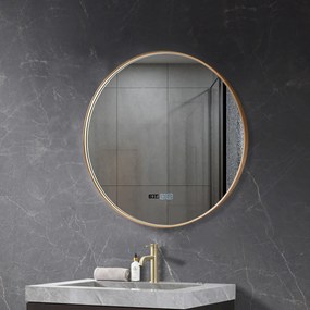 Sparke Vista 01 Brushed Gold Φ90 - Καθρέπτης μπάνιου Led