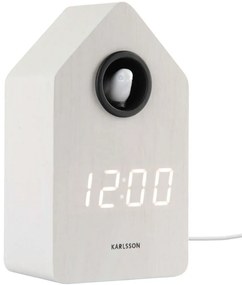 Ρολόι Επιτραπέζιο - Ξυπνητήρι Cuckoo KA6061WH 6x15,3cm White Karlsson Ξύλο