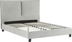 Κρεβάτι διπλό Majus pakoworld ύφασμα ανθρακί 160x200εκ