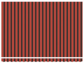 vidaXL Ανασυρόμενη Τέντα Πορτοκαλί και Καφέ 450x300 cm