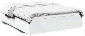 vidaXL Πλαίσιο Κρεβατιού Λευκό 160 x 200 εκ. από Επεξεργασμένο Ξύλο