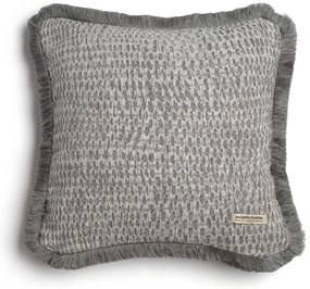 Μαξιλαροθήκη Διακοσμητική Ismaros Trimming Grey-Silver Aslanis Home 45X45 Βαμβάκι-Chenille