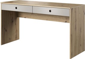 Lh-homefurniture Γραφείο Kuki Φυσικό Artisan+Γκρι πλατίνα 138,2x50,4x76cm L04111-KU-1