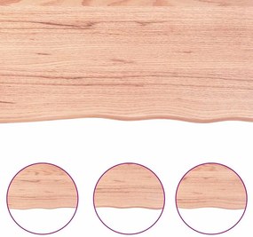 vidaXL Πάγκος Μπάνιου Αν. Καφέ 140x30x(2-4) εκ. Επεξεργ. Μασίφ Ξύλο