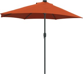 vidaXL Ομπρέλα Κήπου Τερακότα 294 x 150 x 224 εκ