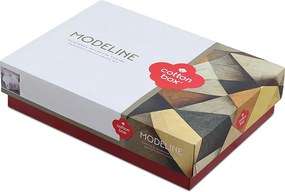 Σετ παπλωματοθήκη Lendell Cotton Box 4 τμχ Διπλή (200x220) χρώμα μέντα - λευκό