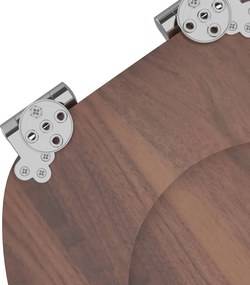 vidaXL Μαλακή κλειστή λεκάνη 2 pcs Καφέ 44 x 38 εκ. Πίνακας MDF