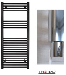 Thermo ALTO Θερμαινόμενη πετσετοκρεμάστρα από Mild Steel με ηλεκτρική λειτουργία, 120x50cm Black