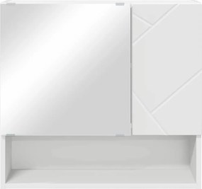 vidaXL Ντουλάπα Καθρέφτη Λευκό 59 x 17 x 55 cm Επεξεργασμένο ξύλο