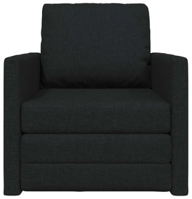 vidaXL Φορητός Καναπές Κρεβάτι 61cm Μαύρο ύφασμα