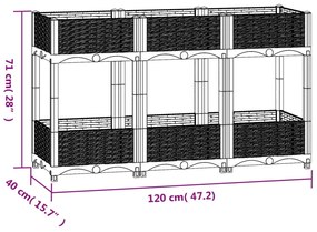 Ζαρντινιέρα 120 x 40 x 71 εκ. από Πολυπροπυλένιο - Γκρι