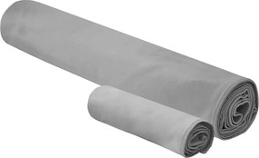 vidaXL Σύνολο πετσέτας αθλητισμού 2 pcs Σκούρο γκρι ύφασμα