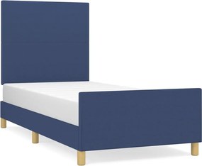 vidaXL Σκελετός Κρεβατιού Χωρίς Στρώμα Μπλε 80x200 εκ. Υφασμάτινο