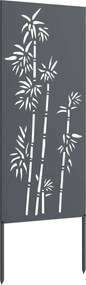 vidaXL Οθόνη Ιδιωτικότητας Κήπου Floral Ανθρακί 50 x 140 εκ
