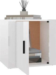 vidaXL Κομοδίνα Γυαλιστερό Λευκό 50 x 39 x 47 εκ.