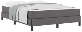vidaXL Κρεβάτι Άλλο Γκρι 140 x 190 cm Τεχνητό δέρμα