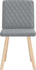 vidaXL Καρέκλες Τραπεζαρίας 2 τεμ Ανοιχτό Γκρι Υφασμάτινες