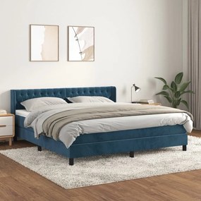 ΚΡΕΒΑΤΙ BOXSPRING ΜΕ ΣΤΡΩΜΑ ΣΚΟΥΡΟ ΜΠΛΕ 160X200 ΕΚ. ΒΕΛΟΥΔΙΝΟ 3131151