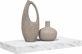 vidaXL Ράφι Τοίχου Επιτοίχιο Λευκό Μάρμαρο 50 x 23,5 x 3,8 εκ