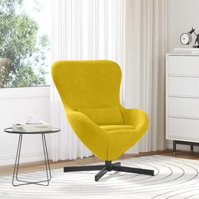 vidaXL Πολυθρόνες, Ρακετάκια & Καρέκλες Ύπνου Κίτρινο Μονοθέσιο Ύφασμα
