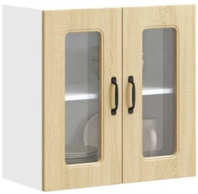 vidaXL ντουλάπι κουζίνας με γυάλινη πόρτα "Kalmar" Sonoma Oak