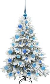 vidaXL Τεχνητό Χριστουγεννιάτικο Δέντρο Λευκό 120 cm ΠΕ και PVC