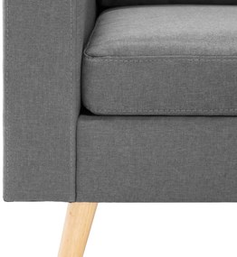 vidaXL Πολυθρόνα Ανοιχτό Γκρι Υφασμάτινη