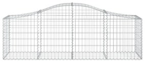 vidaXL Συρματοκιβώτια Τοξωτά 8 τεμ. 200x50x60/80 εκ. Γαλβαν. Ατσάλι
