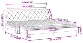 ΚΡΕΒΑΤΙ ΜΕ ΣΤΡΩΜΑ ΣΚΟΥΡΟ ΓΚΡΙ 200X200 ΕΚ. ΒΕΛΟΥΔΙΝΟ 3208677