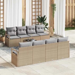 vidaXL Σετ Καναπέ Κήπου 7 pcs Μπεζ, Γκρι 55 x 55 x 37 εκ